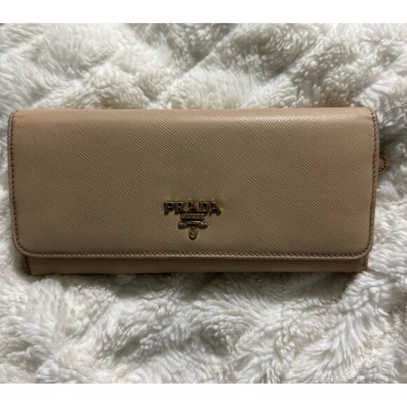 Prada Long Wallet Cream, silver & white with COA - Picture 1 of 10